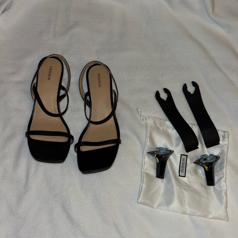 Convertible black heels